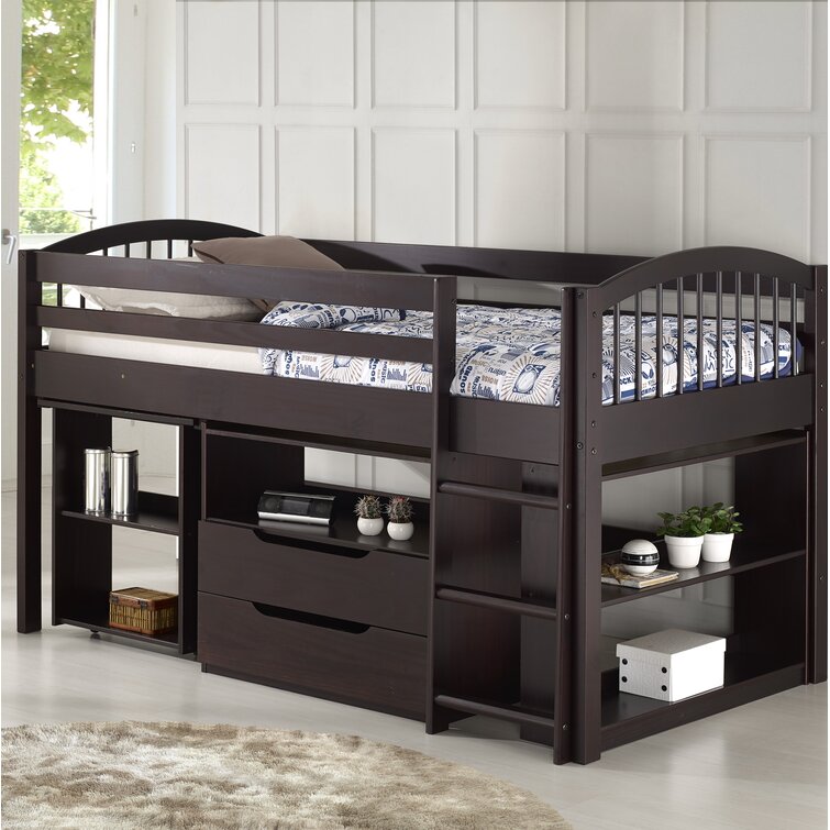 Wayfair twin loft store bed with storage